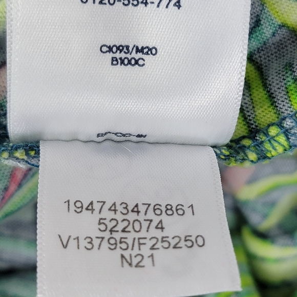 Lands' End Multi Color Tropical Palm Print Sleeveless Tank Maxi Dress Sz MP - Picture 14 of 14